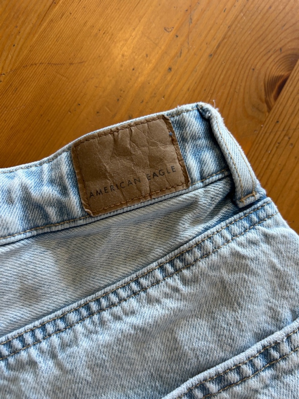 116. Light Blue Denim Women's High-Waist Skort - Picture 5 of 7
